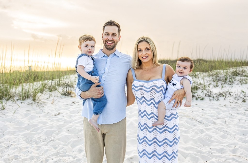 Amanda, founder of Part Time Nanny, with her family